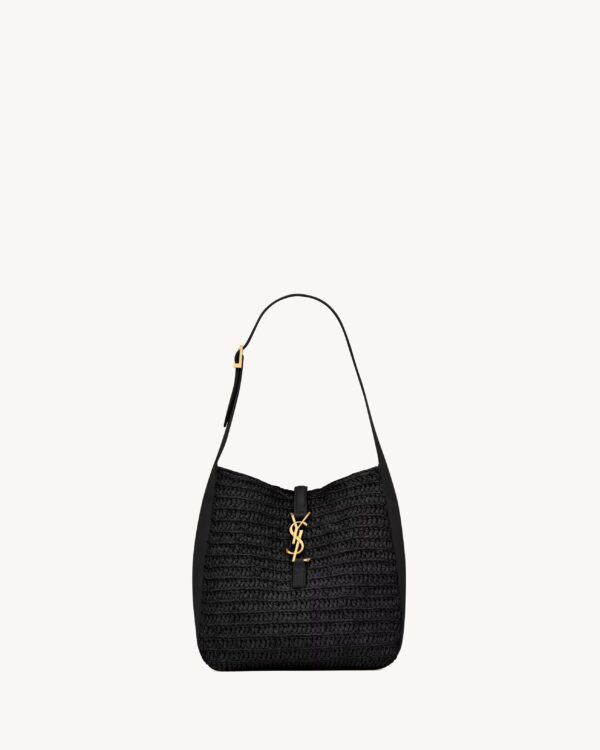 LE 5 À 7 supple small in raffia and leather - Image 9