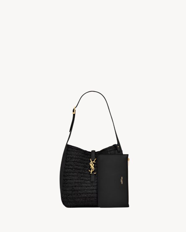 LE 5 À 7 supple small in raffia and leather - Image 11