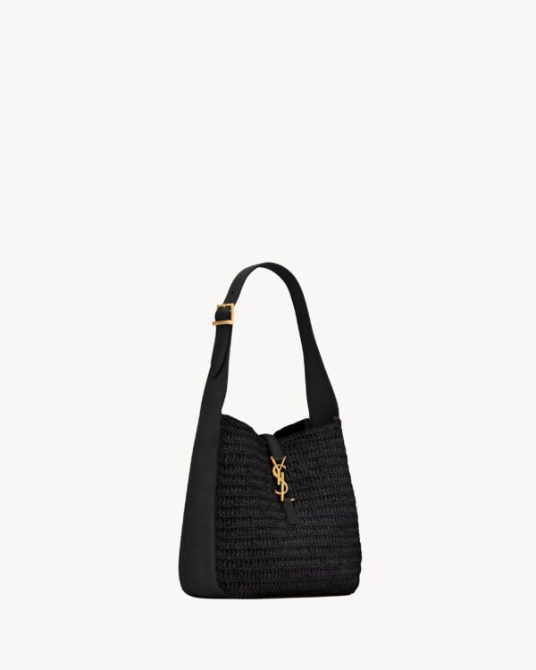 LE 5 À 7 supple small in raffia and leather - Image 7