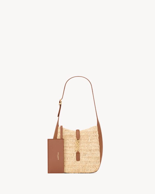 LE 5 À 7 supple small in raffia and leather - Image 5