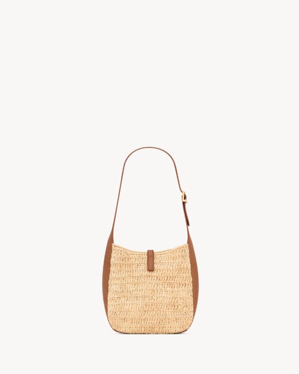 LE 5 À 7 supple small in raffia and leather - Image 4